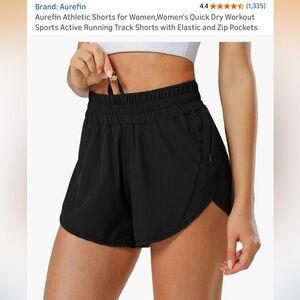 Black athletic shorts